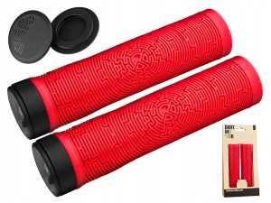 GRIPY DARTMOOR MAZE CZERWONE PRZYKRĘCANE 137 MM