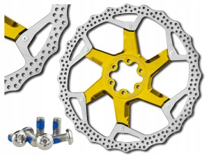 TARCZA HAMULCOWA A2Z 203 MM DOT NA PAJĄKU ZŁOTA