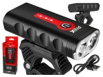 PRZEDNIA LAMPKA ROWEROWA PROX SIRIUS 5 TRYBÓW 900 LM 2xCREE ŁADOWANIE USB-C