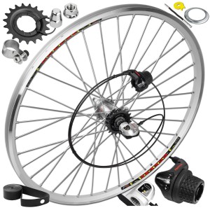 KOŁO ROWEROWE 26" 559x20 SHIMANO NEXUS 3 BIEGI Z MANETKĄ NITOWANE KOMPLET