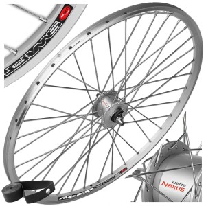 PRZEDNIE KOŁO ROWEROWE 28" 622x19 SHIMANO NEXUS Z DYNAMEM PRĄDNICA NITOWANE