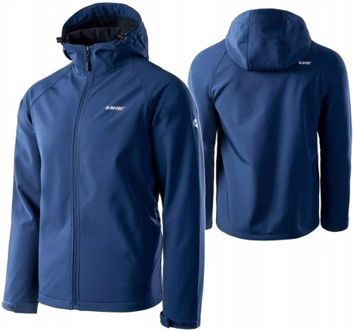 KURTKA SOFTSHELL HI-TEC NETI II MĘSKA WODOODPORNA Z KAPTUREM GRANATOWA / XL