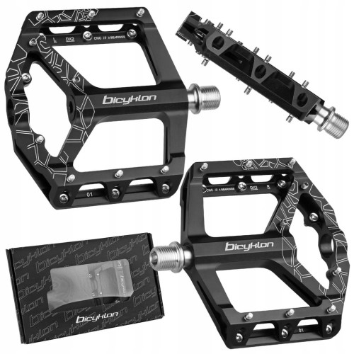 PEDAŁY ROWEROWE BICYKLON DX2 CNC PLATFORMOWE 3 ŁOŻYSKA MASZYNOWE CZARNE