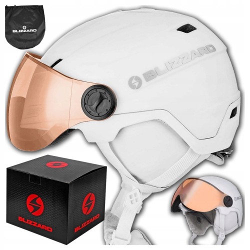 DAMSKI KASK NARCIARSKI BLIZZARD W2W DOUBLE VISOR Z PRZYŁBICĄ SZYBĄ 56-59 cm