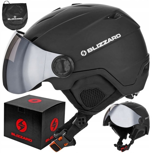 KASK NARCIARSKI BLIZZARD DOUBLE VISOR Z PRZYŁBICĄ SZYBĄ SMOKE M/L 56-59 cm