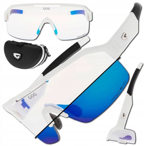 OKULARY ROWEROWE SPORTOWE GOG THOR E600-4C DUŻA SZYBA Z FOTOCHROMEM + ETUI