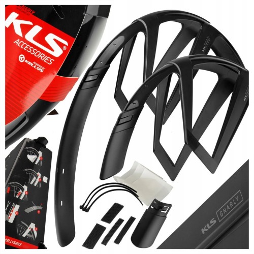 KOMPLET BŁOTNIKI ROWEROWE GRAVELOWE KELLYS GNARLY DO GRAVELA NA RZEPY