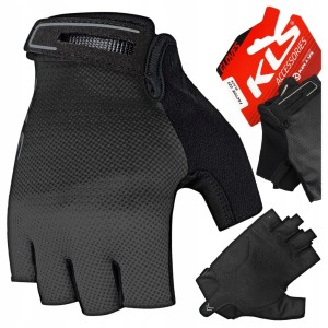RĘKAWICZKI ROWEROWE KELLYS FACTOR 025 CZARNE KRÓTKIE NA RZEP / XL