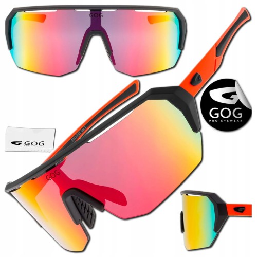 OKULARY ROWEROWE SPORTOWE GOG BRAGI E522-2 DUŻA SZYBA PRZECIWSŁONECZNE