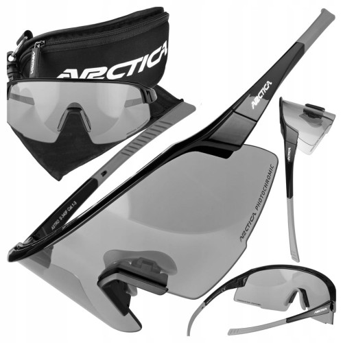 OKULARY SPORTOWE ROWEROWE ARCTICA S-340F DUŻA SZYBA Z FOTOCHROMEM KAT. 1-3