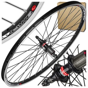 KOŁO ROWEROWE TYŁ STARS 26" 559x19 NOVATEC NT-F362 CZARNE KASETA V-BRAKE