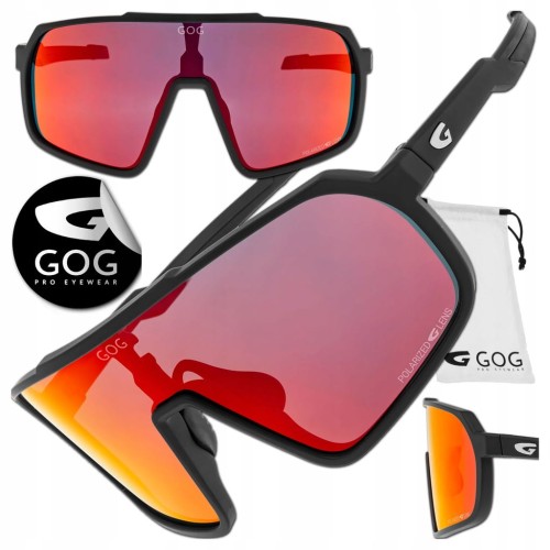OKULARY ROWEROWE POLARYZACYJNE GOG OKEANOS DUŻA SZYBA PRZECIWSŁONECZNE