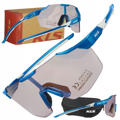 OKULARY ROWEROWE KELLYS REVEAL PETROL FOTOCHROMOWE SZYBA CAT. 1-3 + ETUI