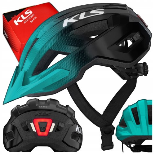 KASK ROWEROWY KELLYS DAZE LUMIO Z TYLNĄ LAMPKĄ TEAL TURKUSOWY M/L 55-58 cm