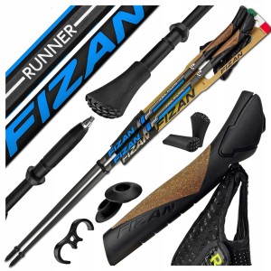KIJE KIJKI NORDIC WALKING FIZAN RUNNER CARBON KARBONOWE DO CHODZENIA 120 cm