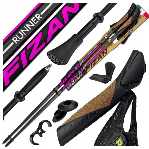 KIJE KIJKI NORDIC WALKING FIZAN RUNNER CARBON KARBONOWE DO CHODZENIA 110 cm