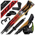 KIJKI NORDIC WALKING FIZAN LITE CORAL SKŁADANE REGULOWANE DO CHODZENIA