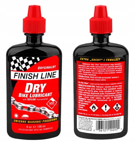 OLEJ SMAR DO ŁAŃCUCHA FINISH LINE DRY BN NA WSZYSTKIE WARUNKI 120 ml