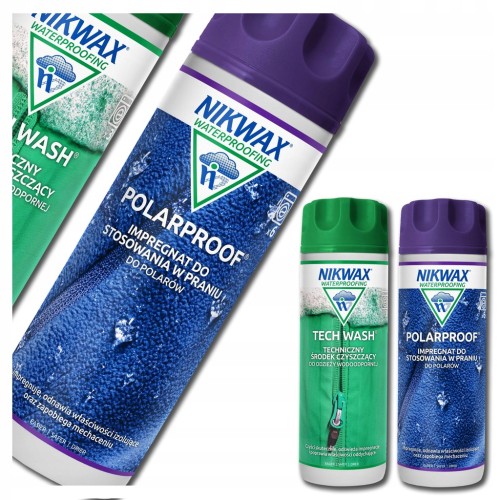 ZESTAW NIKWAX TECH WASH + IMPREGNAT POLAR PROOF PRANIE IMPREGNACJA POLARÓW