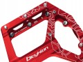 PEDAŁY ROWEROWE BICYKLON DX2 CNC PLATFORMOWE 3 ŁOŻYSKA MASZYNOWE CZERWONE