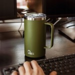 KUBEK TERMICZNY MAJESTIC SPORT GUMP NA KAWĘ HERBATĘ Z UCHWYTEM UCHEM 650 ml