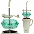 KUBEK TERMICZNY TERMOS ZE SŁOMKĄ I UCHWYTEM MAJESTIC SPORT JELLY 650 ml