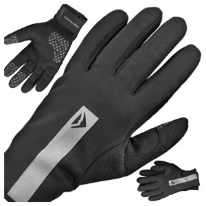 RĘKAWICZKI ROWEROWE ZIMOWE MERIDA WINTER OCIEPLANE DOTYKOWE ODBLASKOWE / S