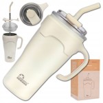 KUBEK TERMICZNY TERMOS ZE SŁOMKĄ I UCHWYTEM MAJESTIC SPORT JELLY 650 ml