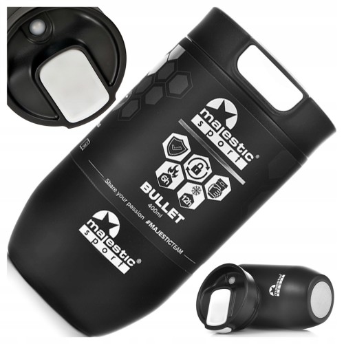 KUBEK TERMICZNY MAJESTIC BULLET PODRÓŻNY DO SAMOCHODU TERMOS NA KAWĘ 400 ml