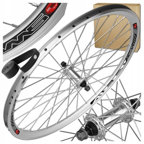 PRZEDNIE KOŁO ROWEROWE STARS 26'' 559x19 JOYTECH V-BRAKE STOŻKOWE SREBRNE