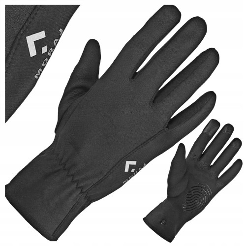 RĘKAWICZKI MĘSKIE MORAJ OCIEPLANE CIEPŁE SPORTOWE ANTYPOŚLIZGOWE DOTYKOWE