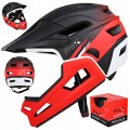 KASK ROWEROWY PROX CAGE II FULL FACE Z ODPINANĄ GARDĄ CZERWONY 57-62 cm / L