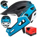 KASK ROWEROWY PROX CAGE II FULL FACE Z ODPINANĄ GARDĄ NIEBIESKI 57-62 cm L