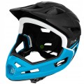 KASK ROWEROWY PROX CAGE II FULL FACE Z ODPINANĄ GARDĄ NIEBIESKI 57-62 cm L