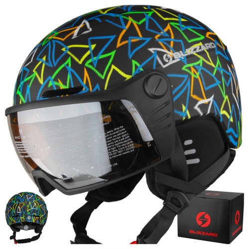 DZIECIĘCY JUNIORSKI KASK NARCIARSKI BLIZZARD FLASH VISOR Z SZYBĄ 52-56 cm