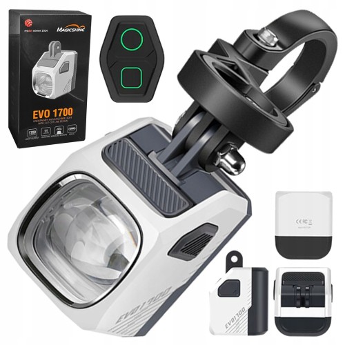 PRZEDNIA LAMPKA ROWEROWA MAGICSHINE EVO 1700 lm PILOT UCHWYT GARMIN USB-C