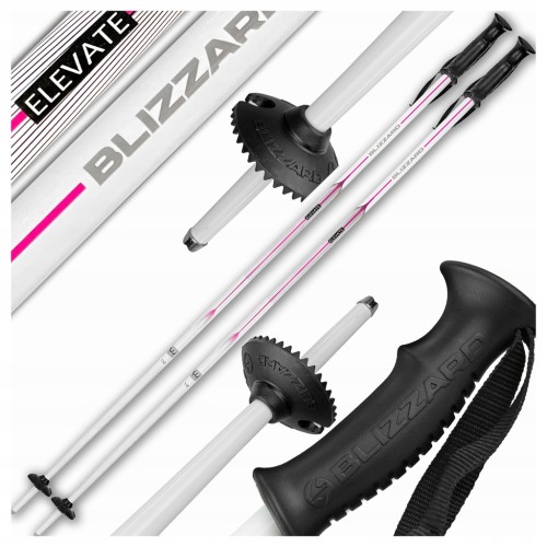 DAMSKIE KIJE KIJKI NARCIARSKIE ZJAZDOWE BLIZZARD VIVA ELEVATE BIAŁE 120 cm