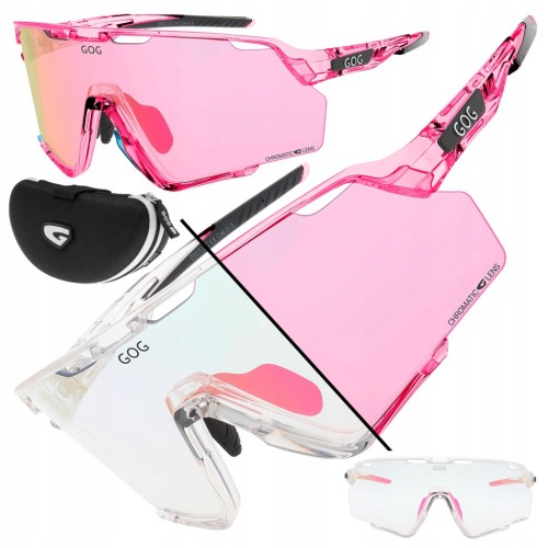 OKULARY SPORTOWE ROWEROWE GOG PROMETHEUS E607-2C Z FOTOCHROMEM KAT. 0-3