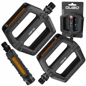 PEDAŁY ROWEROWE QUBO ANTYPOŚLIZGOWE PLATFORMY Z ODBLASKAMI MIEJSKIE BMX MTB