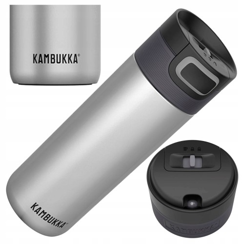 KUBEK TERMICZNY KAMBUKKA ETNA SREBRNY PODRÓŻNY NA KAWĘ HERBATĘ 500 ml