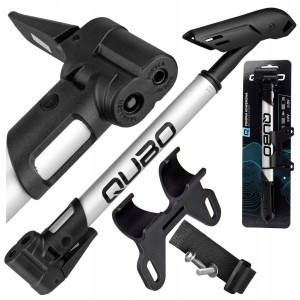 POMPKA ROWEROWA QUBO ALUMINIOWA WENTYLE AV/FV/DV DO 120 PSI / 8 bar UCHWYT