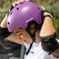 KASK ROWEROWY ATTABO GENES Rolki BMX Deskorolka FIOLETOWY 55-58 cm / M