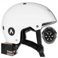 KASK ROWEROWY ATTABO GENES Rolki BMX Deskorolka LEKKI BIAŁY 55-58 cm / M