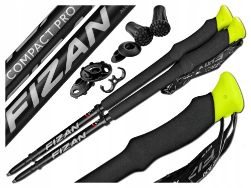KIJE TREKKINGOWE FIZAN COMPACT PRO 59-132 cm LEKKIE W GÓRY TRAIL RUNNING