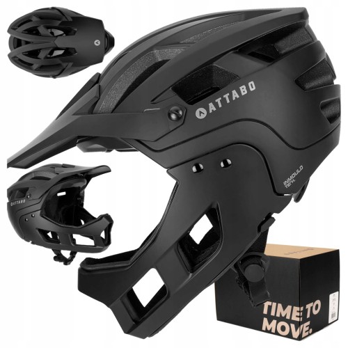KASK ROWEROWY ATTABO STATE 2.0 FULL FACE ODPINANA SZCZĘKA MTB DH 55-61 cm