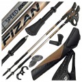LEKKIE KIJKI KIJE NORDIC WALKING FIZAN BEIGE BEŻOWE REGULOWANE DO CHODZENIA