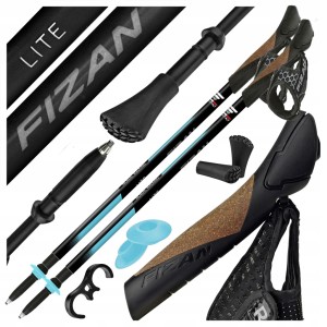 KIJE KIJKI NORDIC WALKING FIZAN LITE TECH SKŁADANE REGULOWANE DO CHODZENIA