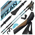LEKKIE KIJKI KIJE NORDIC WALKING FIZAN SPEED BLUE REGULOWANE DO CHODZENIA