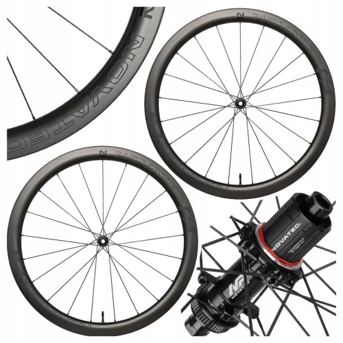 KOŁA ROWEROWE SZOSOWE NOVATEC R4 Pro+ CL HG CARBON TUBELESS 12x100 / 142 mm