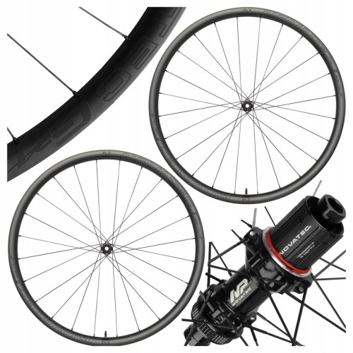 KOŁA ROWEROWE NOVATEC G24 Pro HG CL CARBON GRAVELOWE TUBELESS 100 / 142 mm